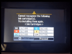 爱普生XP-760打印机一开机提示不能识别墨盒故障远程维修服