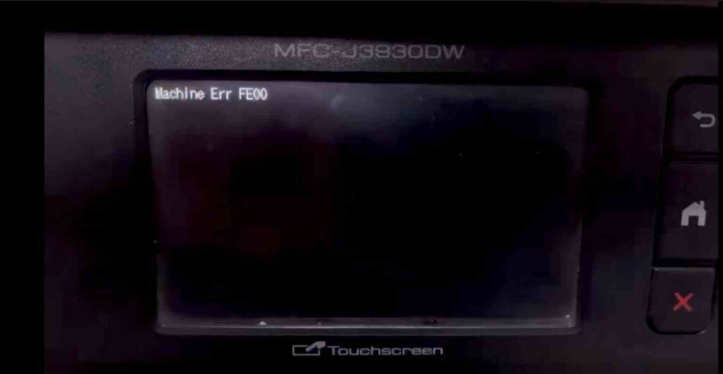 兄弟J3930DW打印机开机报错Machine Err FE00远程操作快速解决问题