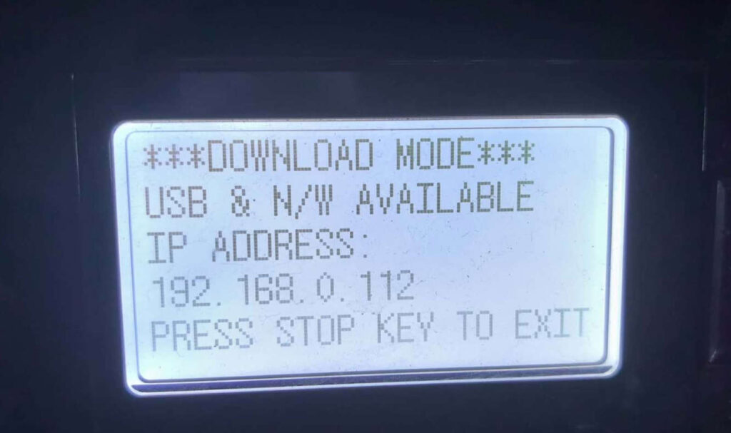 佳能MF264dw打印机报D0WNL0AD MODE快速解决方法